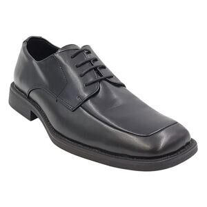 Borelli Martin Men Square Toe Derby Oxfords Size US 9.5M Black Leather